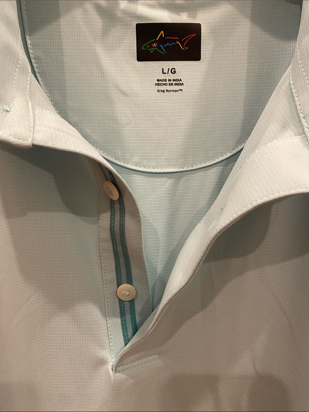 Men's Light Blue Performance Polo Shirt - Picture 2 of 6